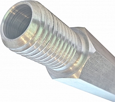 Наружная резьба шестигранного алюминиевого удлинителя для алмазной коронки Kern 1 1/4 UNC, 500 мм